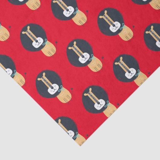 Papier Mousseline Joli Motif Lion scandinave (Détail)