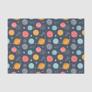 Papier Mousseline Joli Motif Planète Souriante