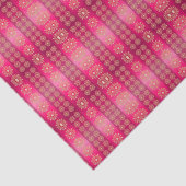 Papier Mousseline Joli Motif rose Boho (Détail)