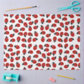 Papier Mousseline Joli Motif rouge et noir Ladybug (Artisanat)