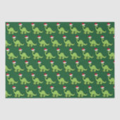 Papier Mousseline Joli Noël Enfants Dinosaur Père Noël (Recto)