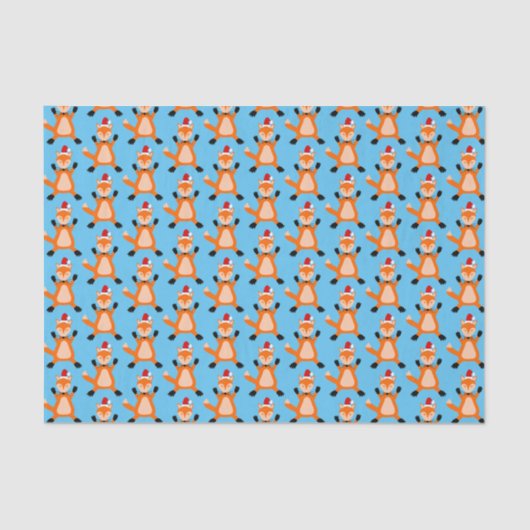 Papier Mousseline Joli Noël Fox Motif (Recto)