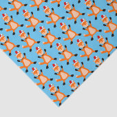 Papier Mousseline Joli Noël Fox Motif (Détail)