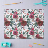 Papier Mousseline Joli Noël Grenadine Rouge Mistletoe Noël (Artisanat)