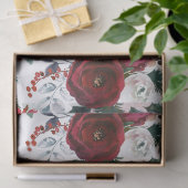 Papier Mousseline Joli Noël Grenadine Rouge Mistletoe Noël (Cadeau)