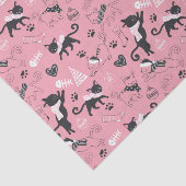 Papier Mousseline Joli Noël Kitty Chat Motif (Détail)