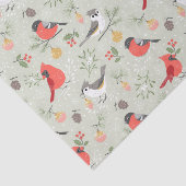 Papier Mousseline Joli Noël Oiseau Motif Design de vacances (Détail)