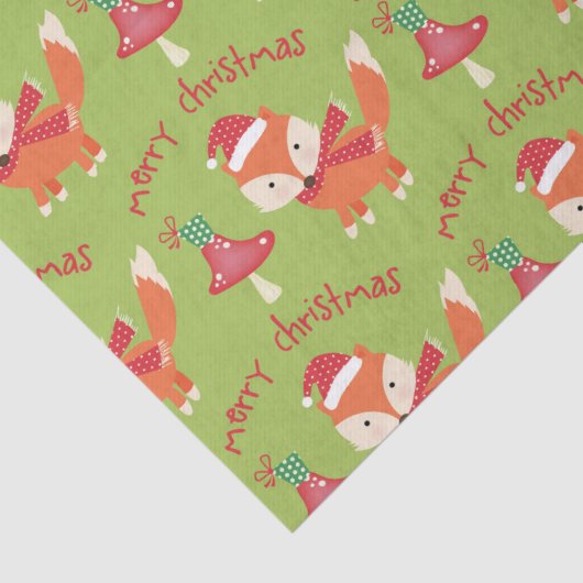 Papier Mousseline Joli Noël Père Noël Fox (Détail)