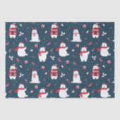 Papier Mousseline Joli Noël Polar Ours Vacances d'hiver (Recto)