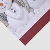 Papier Mousseline Joli Noël Snowmen Découpage papier de tissus (Détail)