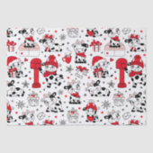 Papier Mousseline Joli Noël Vaches de vacances Cadeaux Motif moderne (Recto)