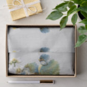 Papier Mousseline joli oiseau à broderie turquoise à la menthe (Cadeau)