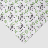 Papier Mousseline joli panda ours carrelé (Détail)