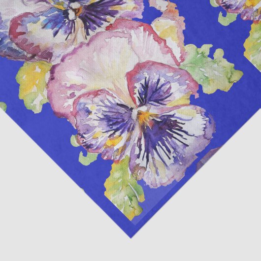 Papier Mousseline Joli Pansy Flower Motif (Détail)