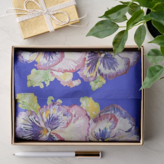 Papier Mousseline Joli Pansy Flower Motif (Cadeau)