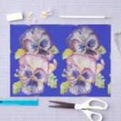 Papier Mousseline Joli Pansy Flower Motif (Artisanat)