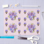 Papier Mousseline Joli Pansy Flower Motif rose pastel (Artisanat)