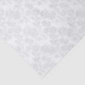 Papier Mousseline Joli papier à motif floral en Damas blanc (Détail)