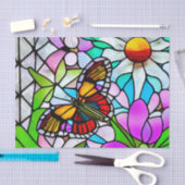 Papier Mousseline Joli papillon en verre filé d'artisanat Découpage (Artisanat)