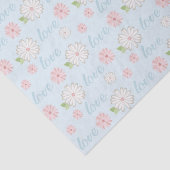 Papier Mousseline Joli Pastel Amour et Fleurs Motif (Détail)