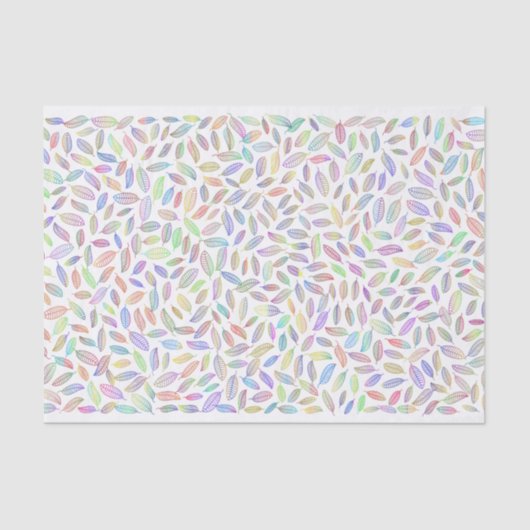 Papier Mousseline Joli Pastel Couleur feuille Motif squelette (Recto)