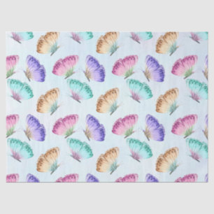 Papier Mousseline Joli Pastel Motif d'aquarelle papillon
