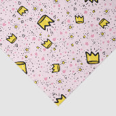 Papier Mousseline Joli Pastel Rose Whimsical Motif de gribouillis (Détail)