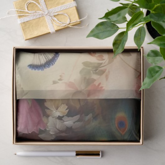 Papier Mousseline Joli Peacock (Cadeau)