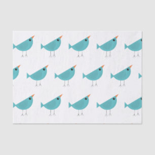 Papier Mousseline Joli petit oiseau bleu