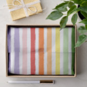 Papier Mousseline Joli Rainbow Stripe Motif Anniversaire (Cadeau)