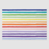 Papier Mousseline Joli Rainbow Stripe Motif Anniversaire (Recto)