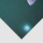 Papier Mousseline Joli Renard Bébé Blanc Avec Fleurs Roses Découpage (Détail)