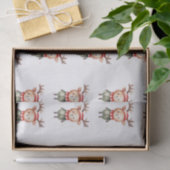 Papier Mousseline Joli renne de bois Elfe de Noël (Cadeau)