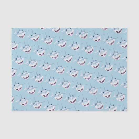 Papier Mousseline Joli requin-bébé aquarelle peinture art (Recto)