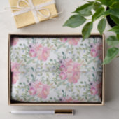 Papier Mousseline Joli rose Aquarelle Fleurs (Cadeau)