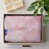 Papier Mousseline Joli rose avec / Purple Floral Print (Cadeau)