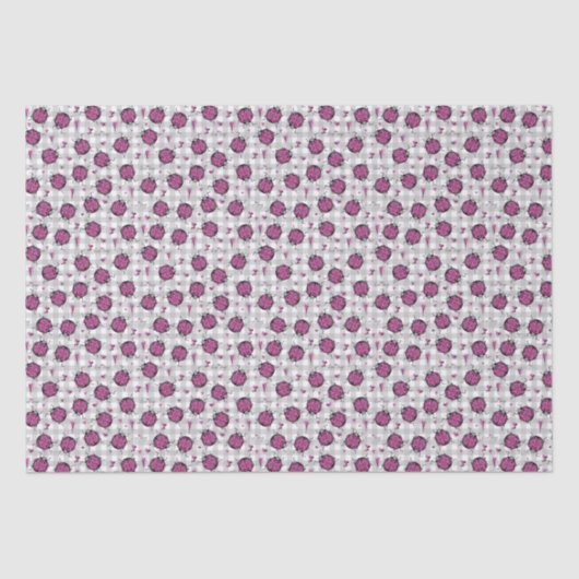 Papier Mousseline Joli rose chaud et noir Ladybug Dessin Motif enfan (Recto)