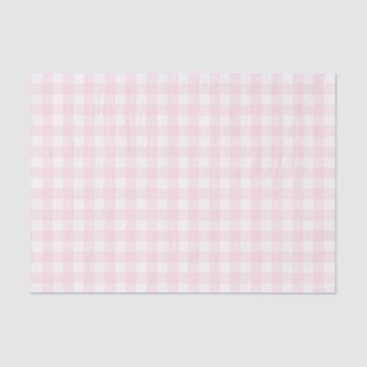 Papier Mousseline Joli rose pâle En vichy Motif vérifié (Recto)
