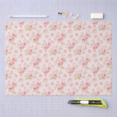 Papier Mousseline Joli Rose peint en rose (Artisanat)