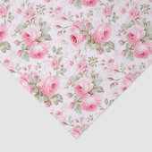 Papier Mousseline Joli Rose peint en rose (Détail)