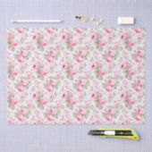 Papier Mousseline Joli Rose peint en rose (Artisanat)