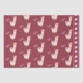 Papier Mousseline Joli rose Saint Valentin Llama Little Girl Name (Recto)