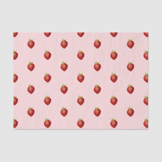 Papier Mousseline Joli rose tendre fraise adorable  (Recto)