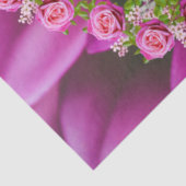 Papier Mousseline Joli rose violet vert Jardin Fleurs Noël (Détail)