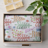 Papier Mousseline Joli sapin de Noël Motif bleu vert rouge rose (Cadeau)