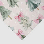 Papier Mousseline Joli sapin de Noël Pink Bow Motif (Détail)