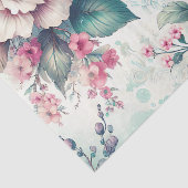 Papier Mousseline Joli Shabby Chic Floral Anniversaire (Détail)