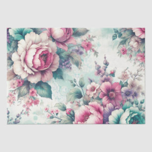 Papier Mousseline Joli Shabby Chic Floral Anniversaire