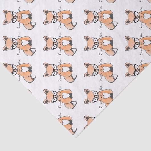 Papier Mousseline Joli Smart Fox (Détail)