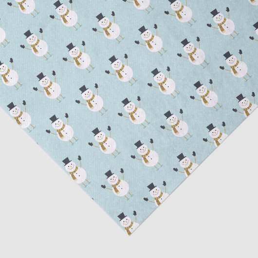 Papier Mousseline Joli Snowman Motif hiver (Détail)
